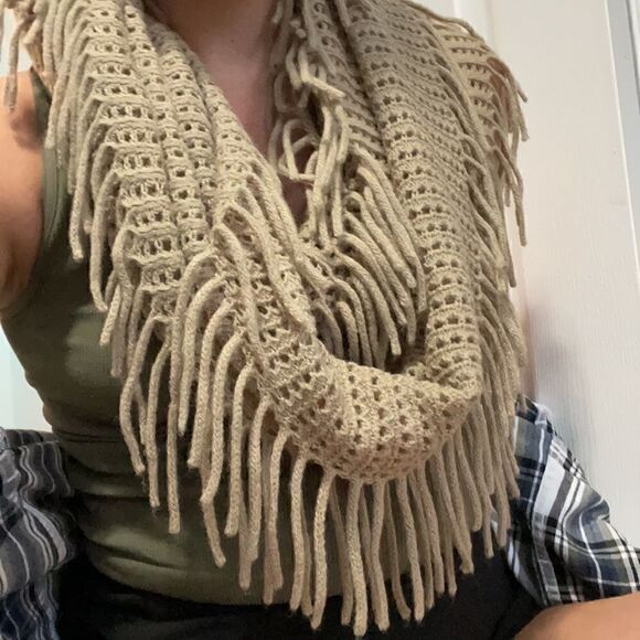 COPY - tan infinity scarf - Picture 2 of 2